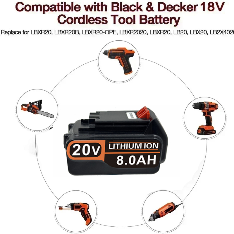 3.0Ah-8.0Ah for Black & Decker - огляд і ціна Black+Decker Tool Cordless